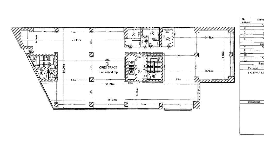 Allianz Tiriac spatii birouri Brasov central plan etaj