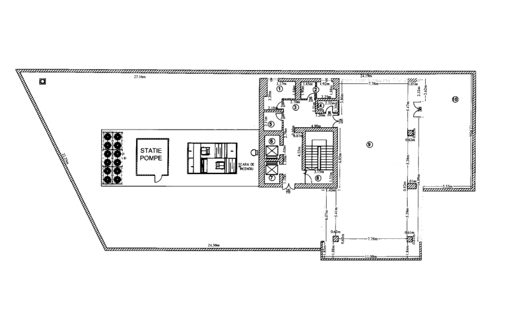 Allianz Tiriac spatii birouri Brasov central plan etaj curent