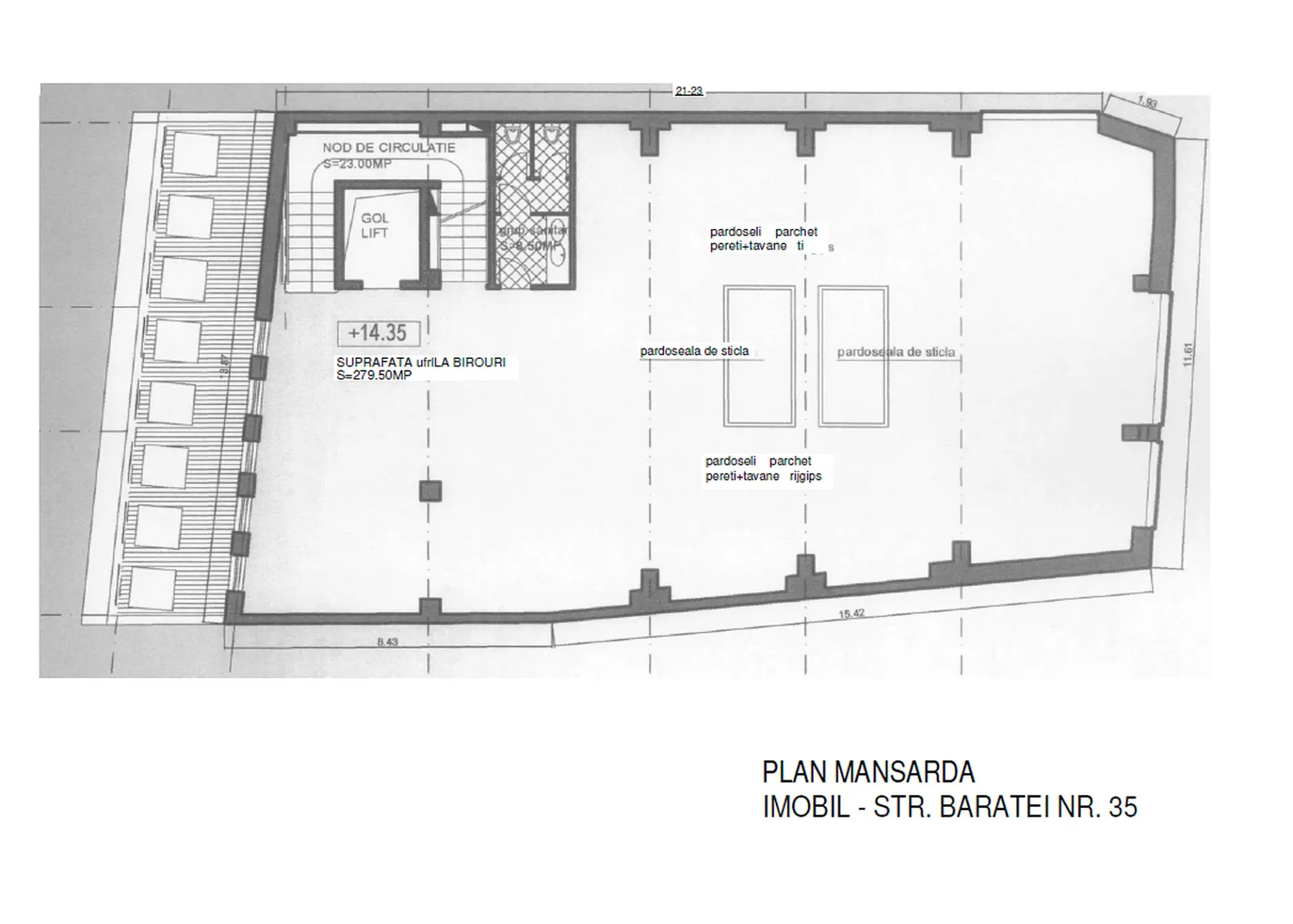 Birouri de inchiriat in Baratiei 35