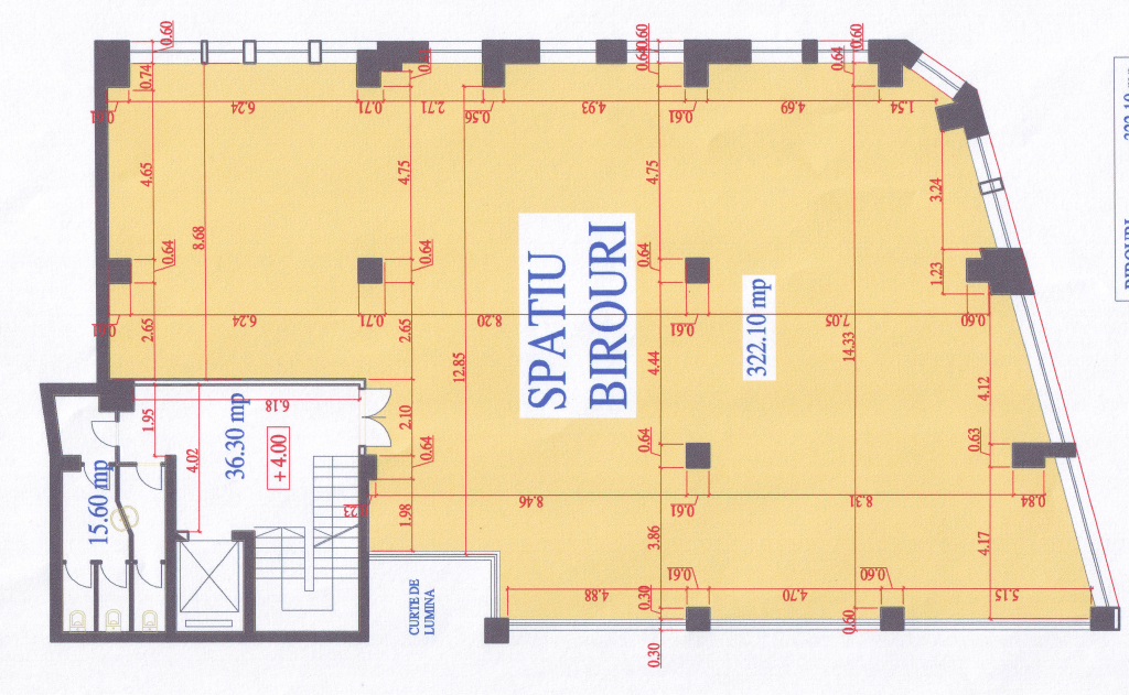 Baratiei 41-43 spatii de birouri de inchiriat Bucuresti central plan 2