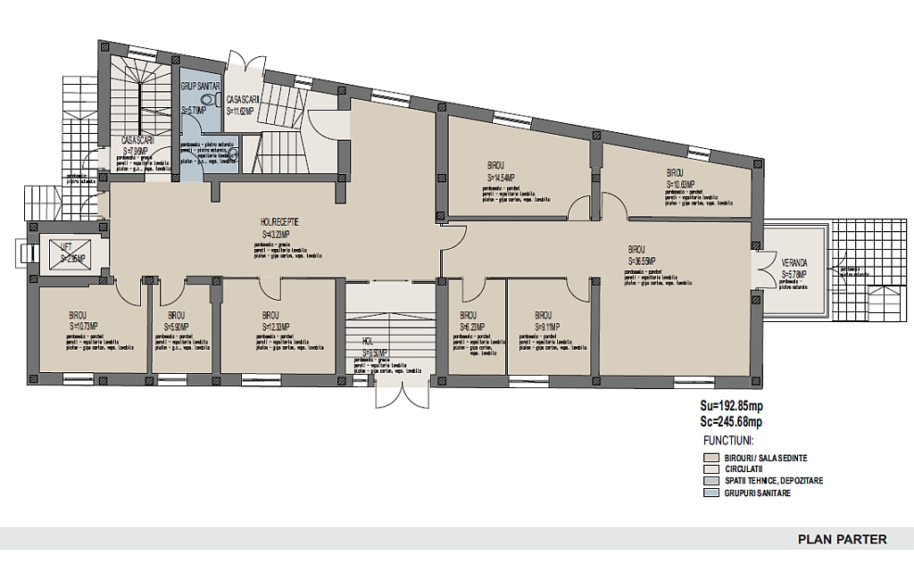 Ferdinand 21 inchiriere birouri Bucuresti central imagine plan