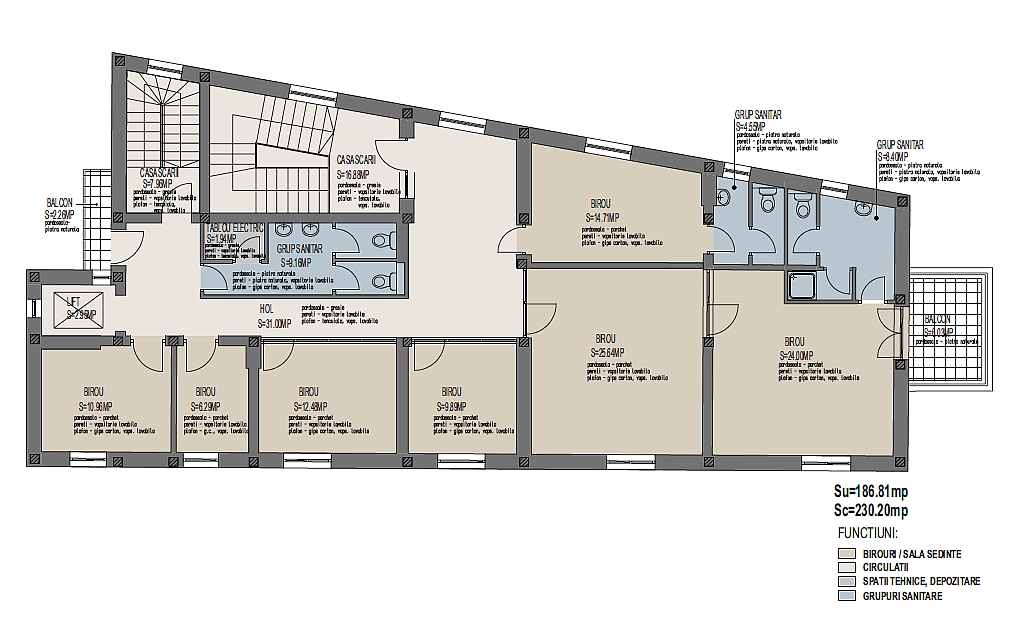 Ferdinand 21 inchiriere birouri Bucuresti central plan cladire