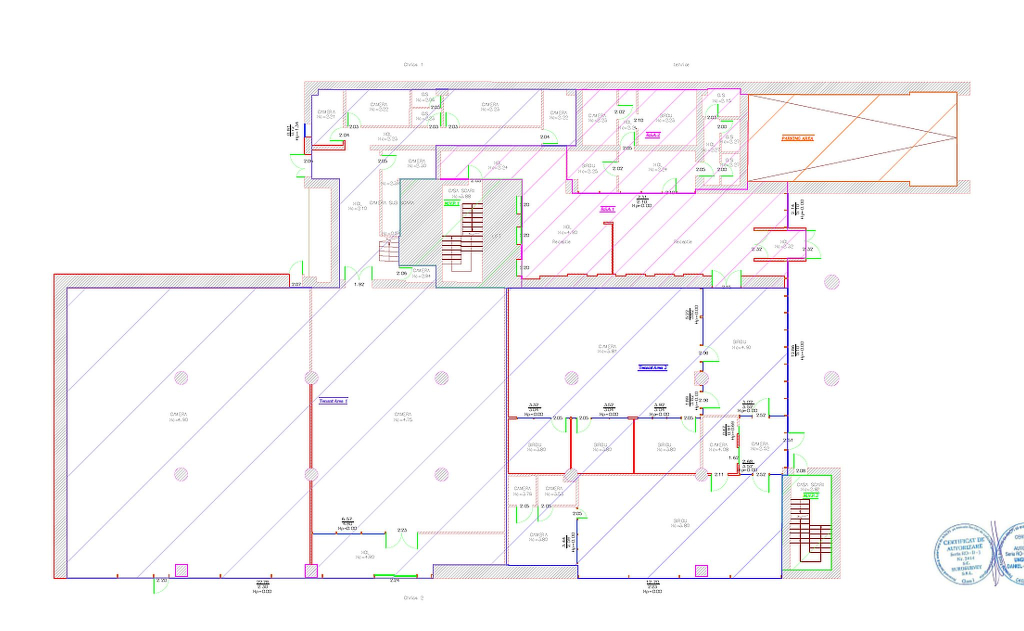 Herastrau Building spații birouri zona de nord plan