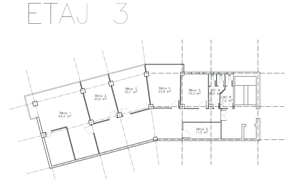 Birouri de inchiriat in Mercur L-line, poza plan 3