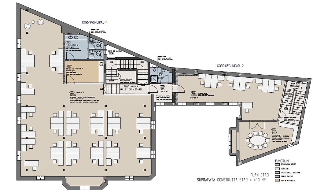 Popa Soare 9 spatii de birouri de inchiriat Bucuresti central plan 3