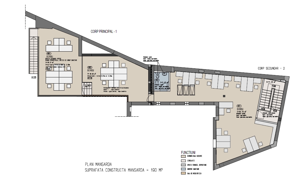 Popa Soare 9 spatii de birouri de inchiriat Bucuresti central plan 4