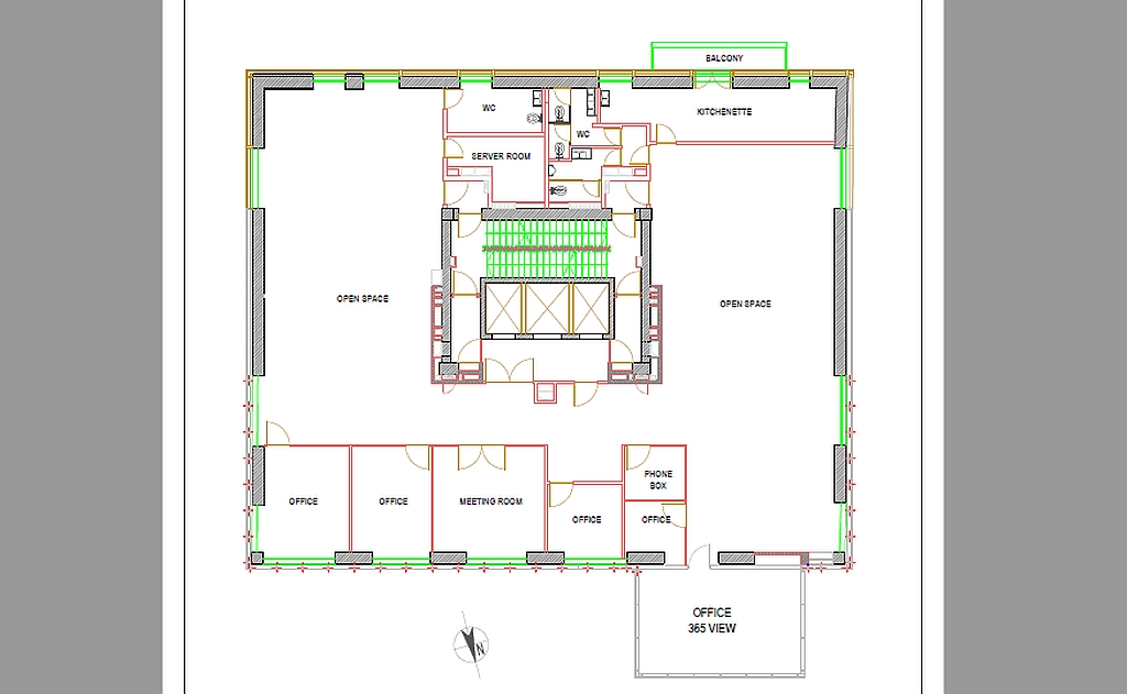 Riverside Tower inchiriere birouri Bucuresti vest plan cladire