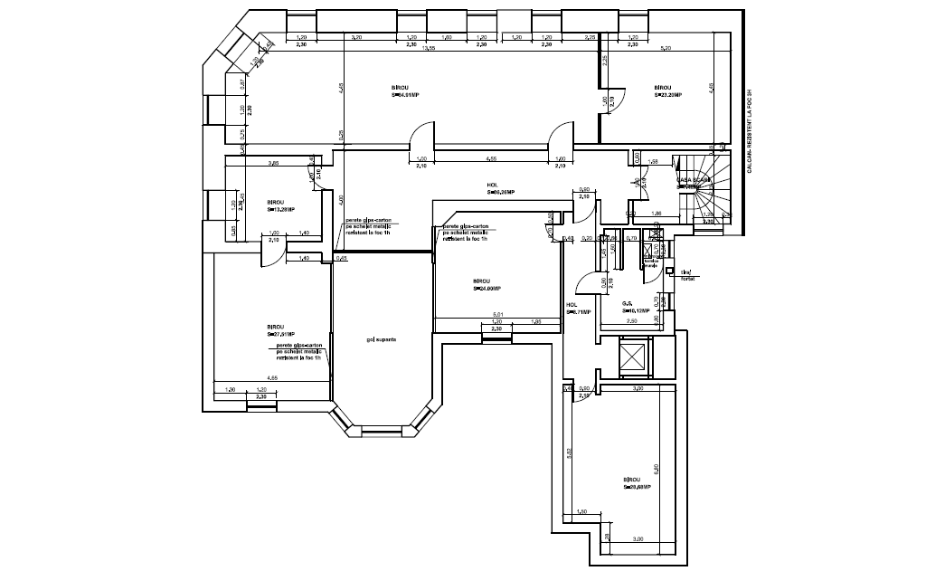 Stelea Spataru 12 spatii de birouri de inchiriat Bucuresti central imagine plan 3