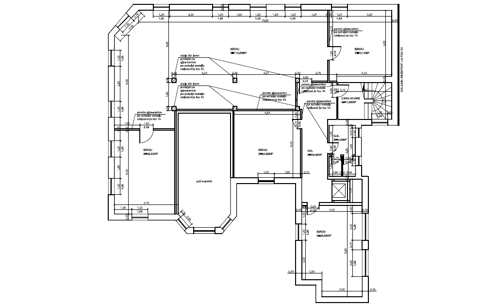 Stelea Spataru 12 spatii de birouri de inchiriat Bucuresti central imagine plan 4