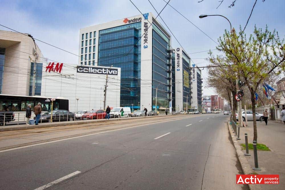 AFI PARK spații birouri București vedere din Bd Vasile Milea