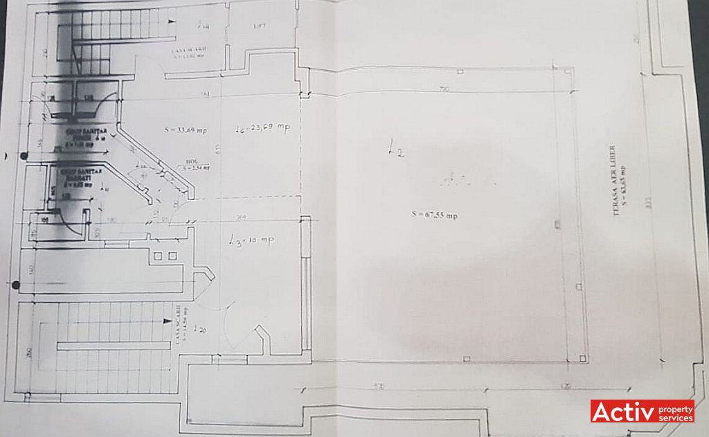 Decebal 17 inchiriere spatii de birouri Cluj central imagine plan