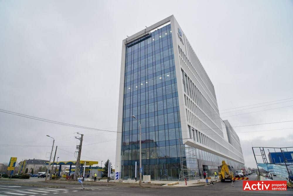 Vox Technology Park birouri de închiriat Timișoara vedere fațada clădirii
