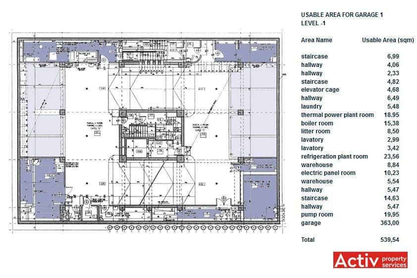 CASA STEGA închiriere birouri nord AVIATORILOR plan general
