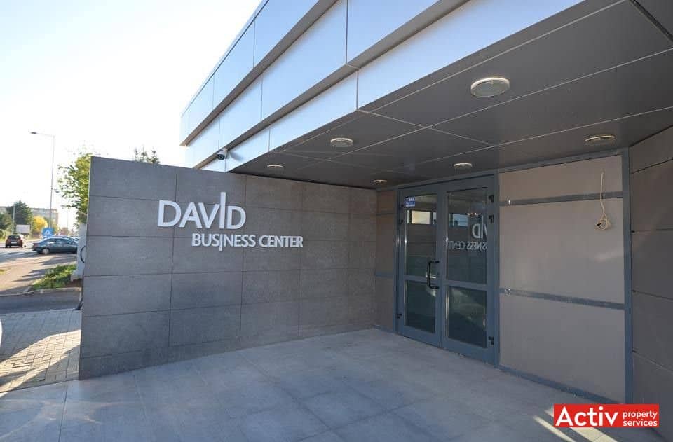 David Business Center, cladire de birouri de vanzare poza intrare logo