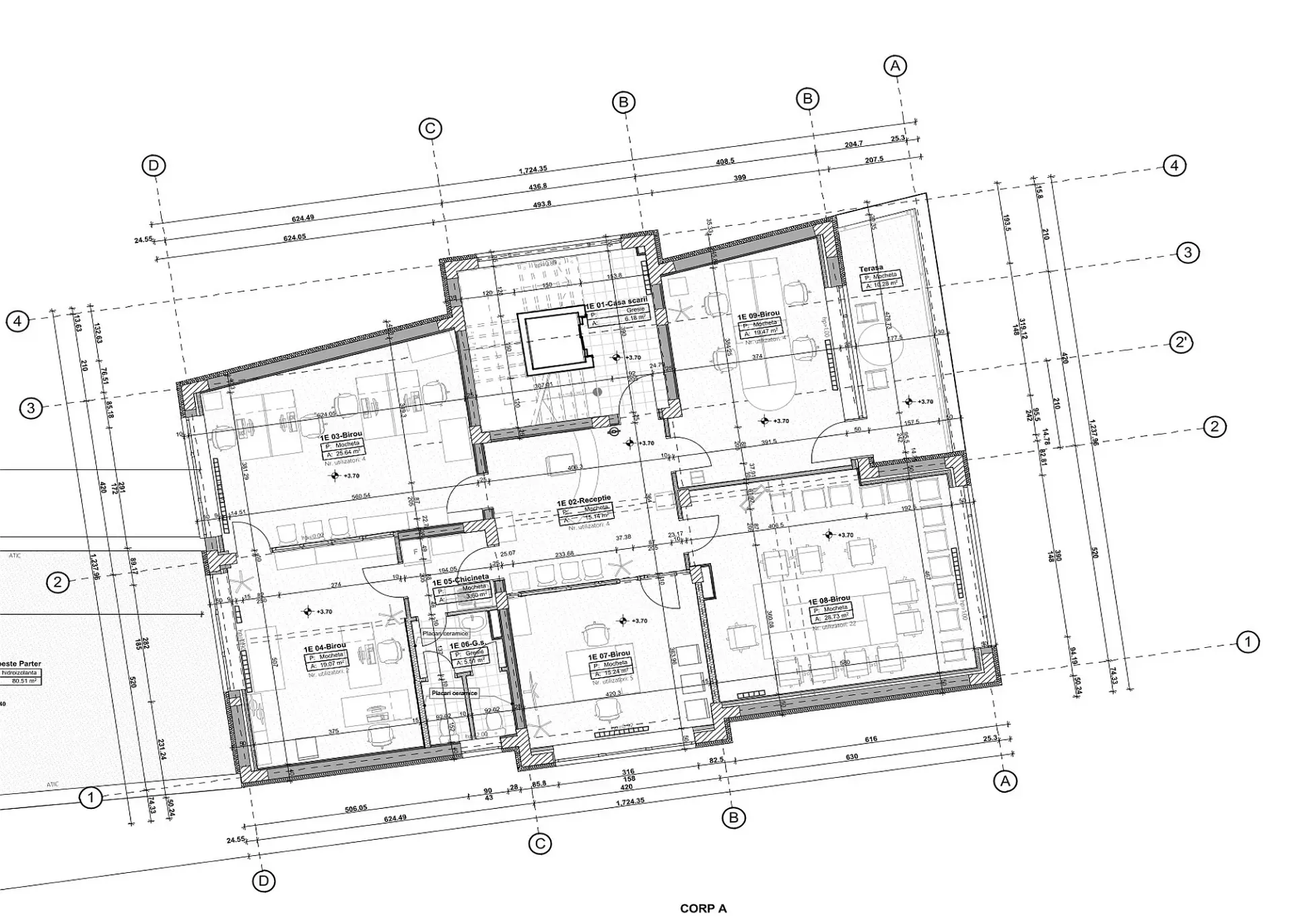 Închiriere spații de birouri în Caramfil 61C