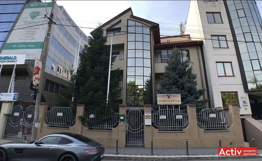 Nicolae Caramfil 77 inchiriere spatii de birouri Bucuresti nord poza acces cladire