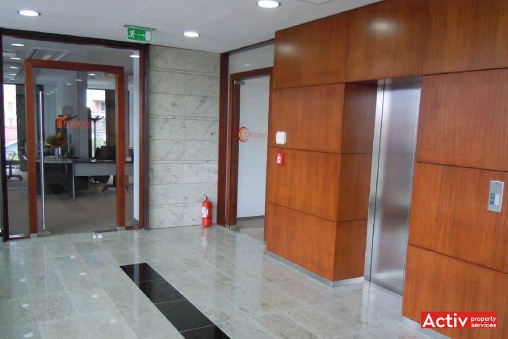 Oradea Plaza spatii de birouri, vedere lifturi