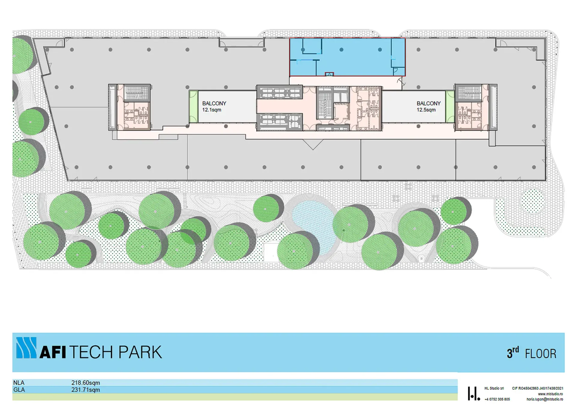 Spații birouri de închiriat AFI TECH PARK