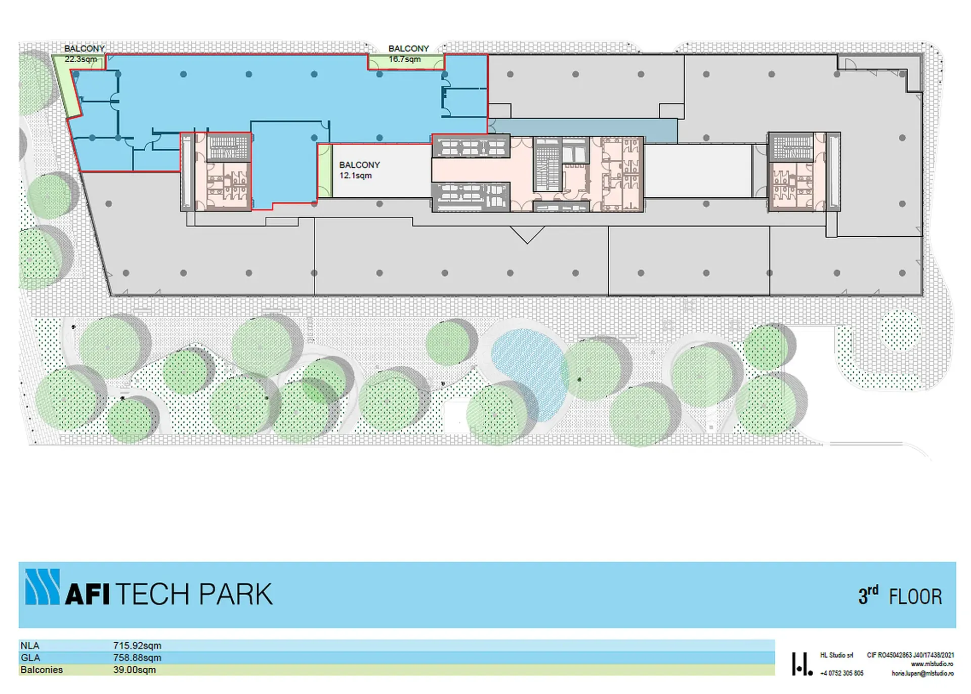 Spații birouri de închiriat AFI TECH PARK