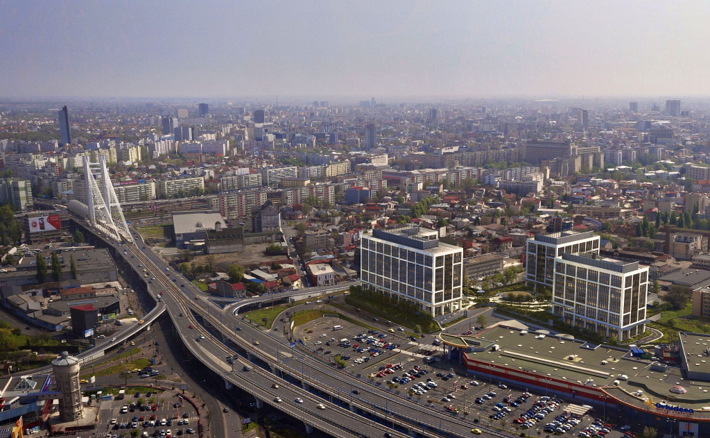 Business Garden Bucharest spații birouri zona centrală proiectie cladire