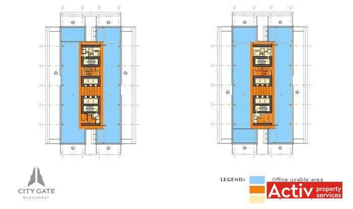 CITY GATE închirieri birouri București Romexpo plan general