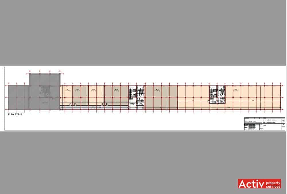 Electrotimiș birou de închiriat Timișoara plan etaj
