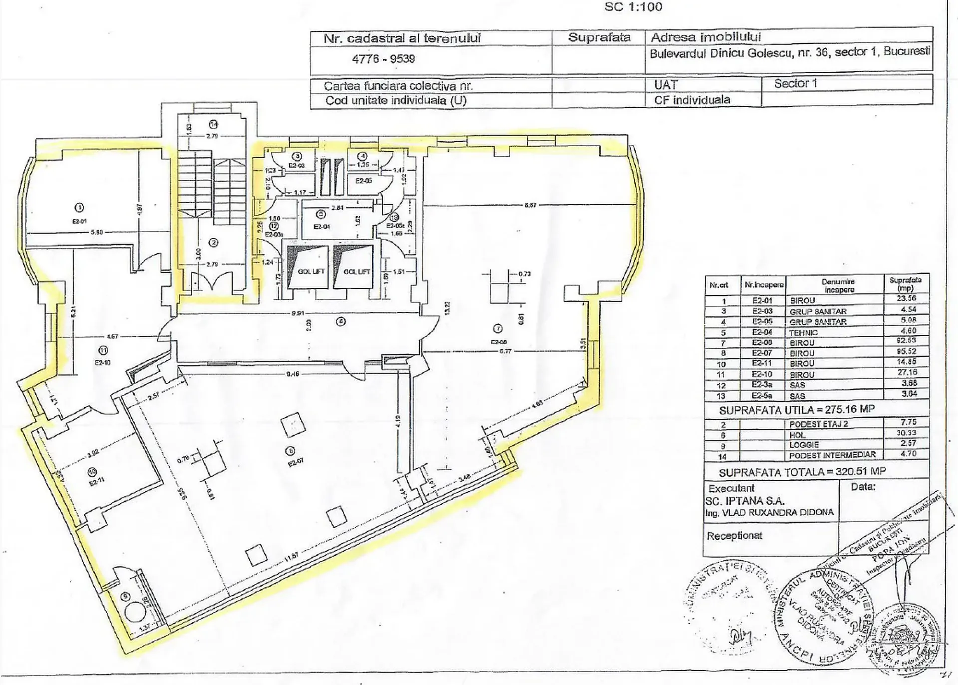 Spații de birouri de închiriat in clădirea Iptana
