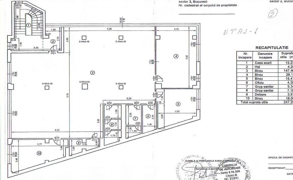 Calea Dudesti 121 inchiriere birouri Bucuresti Vitan plan etaj 1