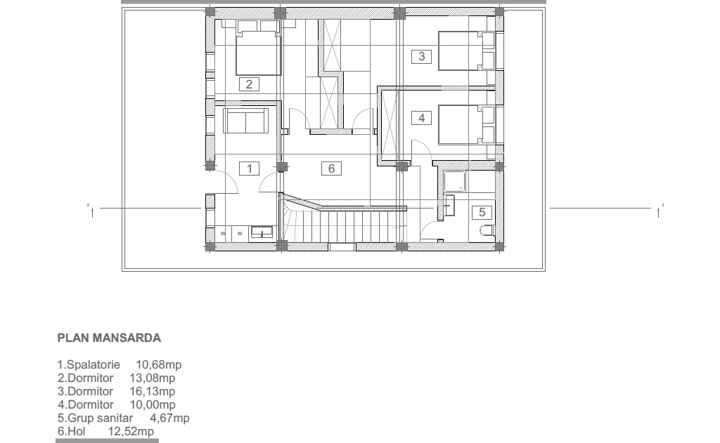 Spatii birouri de inchiriat in Alexandru Savulescu 8,  poza plan mansarda