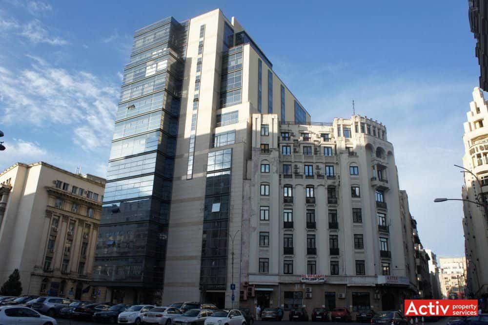 Excelsior Tower spații birouri zona centrală vedere din strada Academiei
