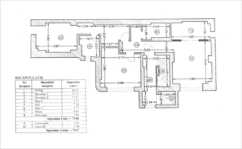 Spatii birouri de inchiriat Intrarea Patrulei 6, poza plan mansarda