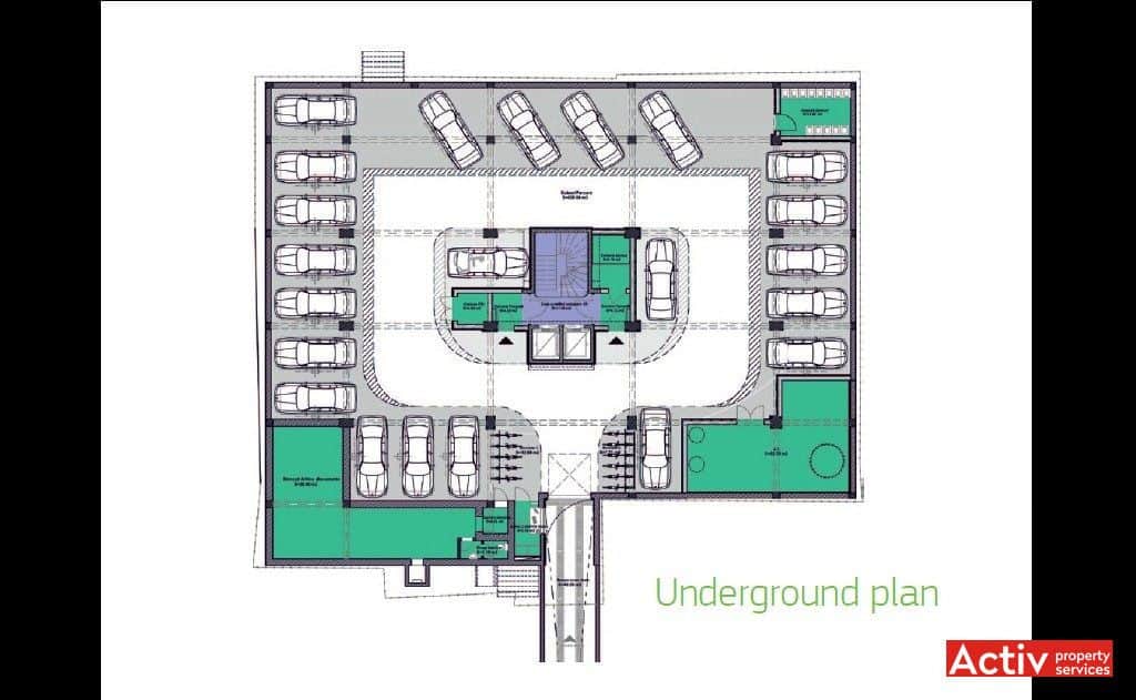 Multinvest Business Center, cladire birouri ultracentral Targu Mures, plan parcare subterana