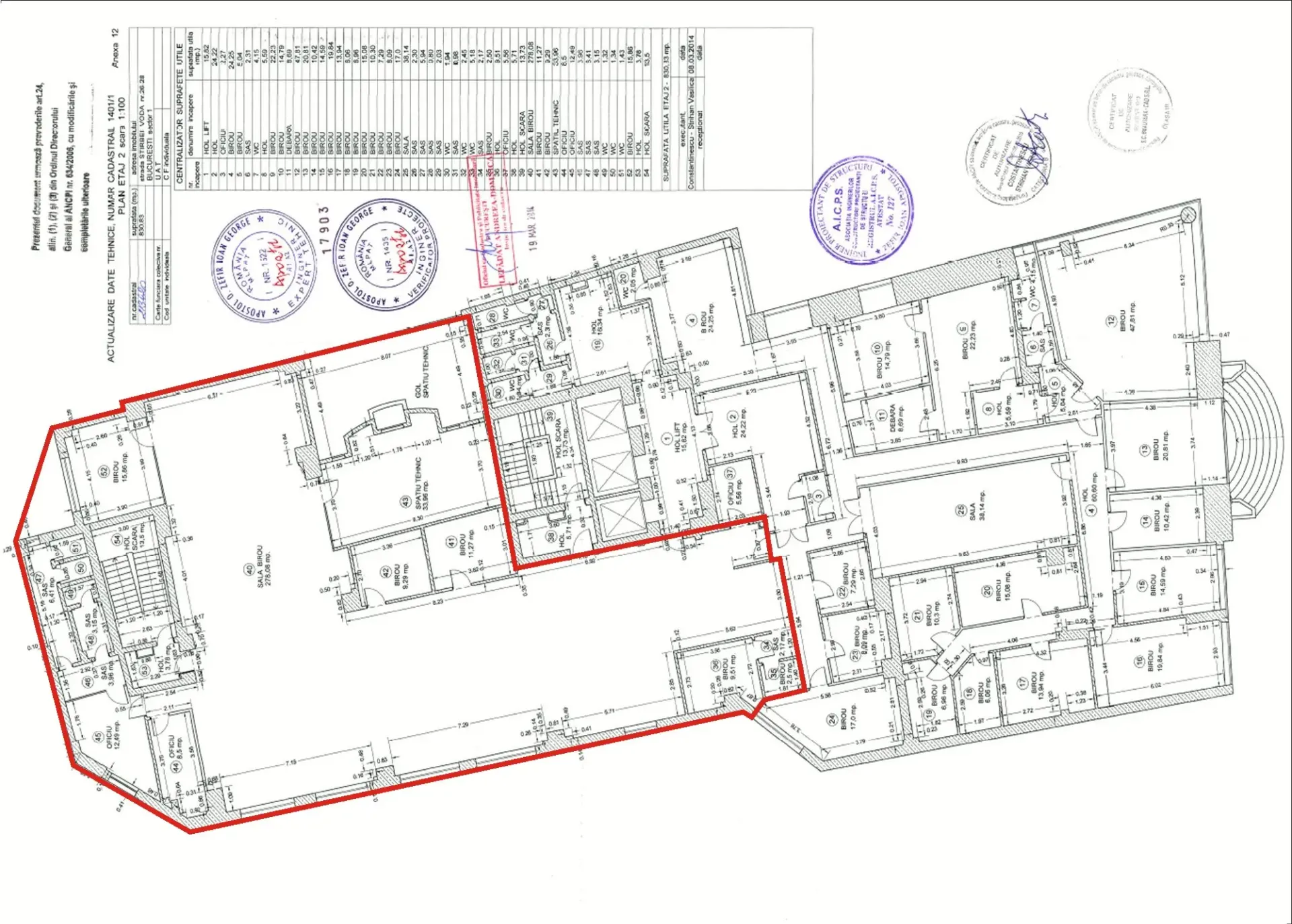 Spatii birouri de inchiriat in Union 2