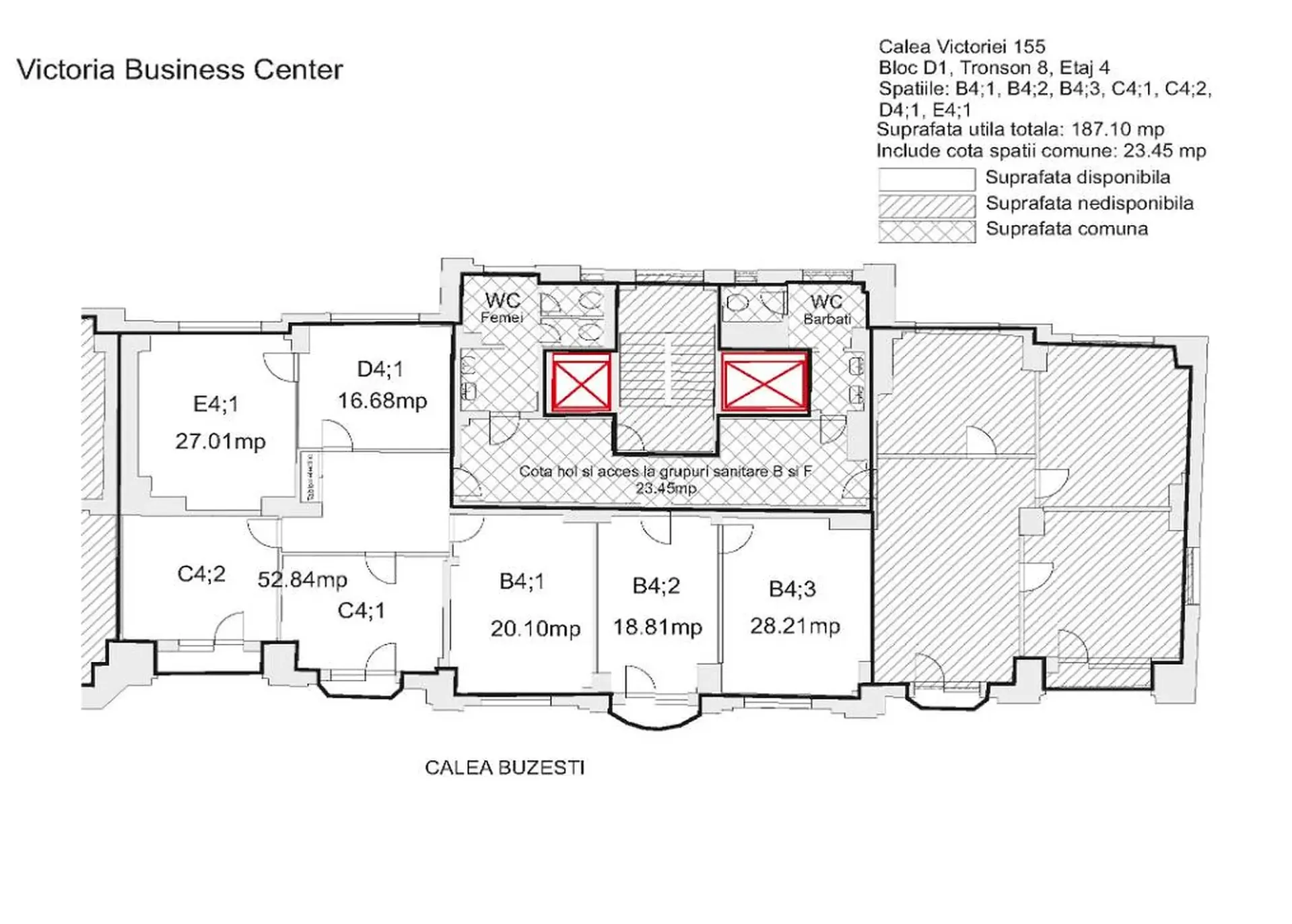 Spatii birouri de inchiriat in Victoria Business Center