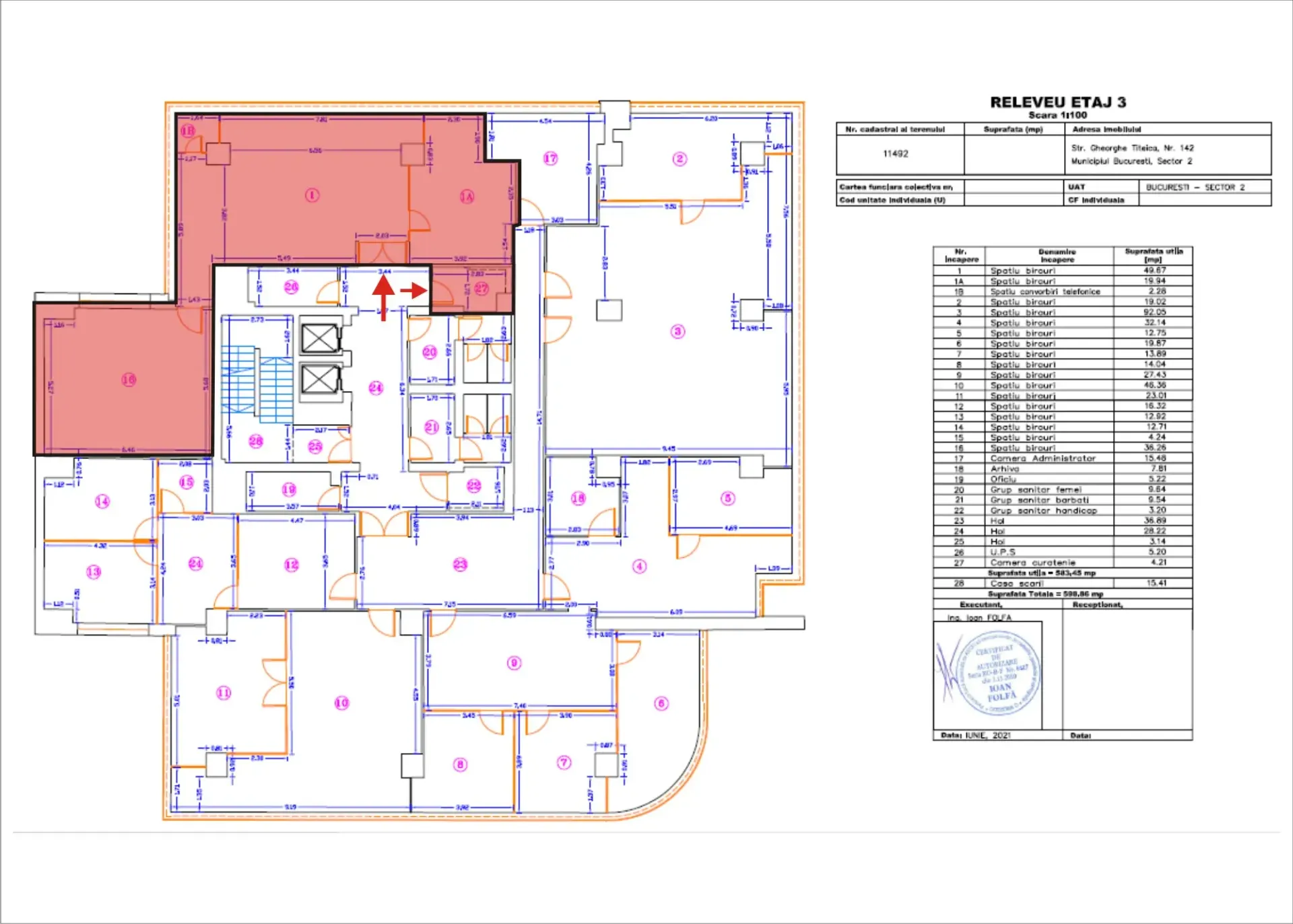 Titeica 142 - et.3 - 145m2