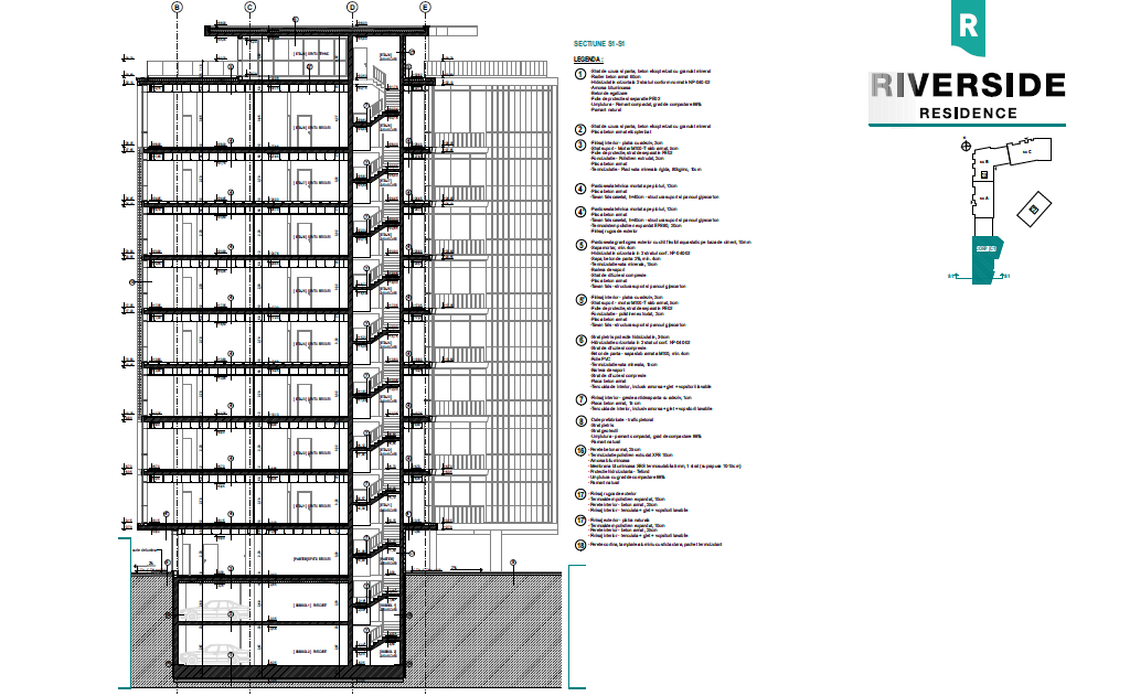 River Side Offices birouri de inchiriat Bucuresti nord plan subsol