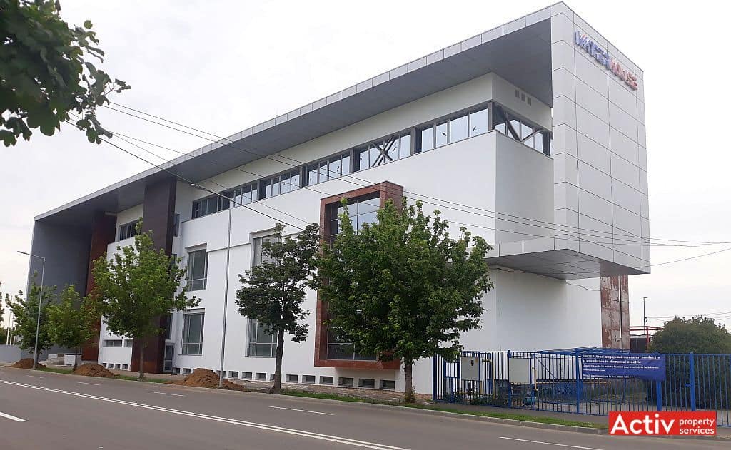 Waterhouse Business Center spatii de birouri de inchiriat Arad zona industriala de vest poza laterala cladire 